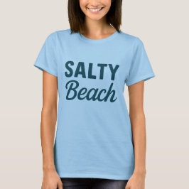 Salty Beach Life Coastal Teal Ocean Graphic Print Tシャツ