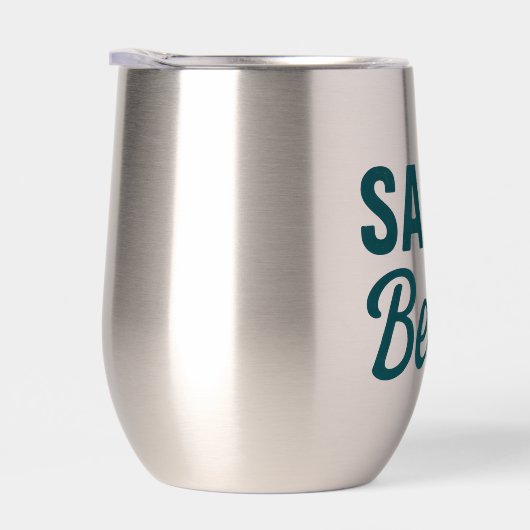 Salty Beach Life | Teal Coastal Ocean Surf Graphic (右面)