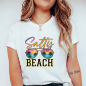 Salty Beach Sunglasses;  Retro Summer Palm Tree  Tシャツ