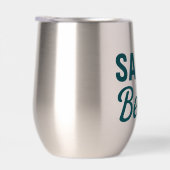 Salty Beach Teal Coastal Life Ocean Graphic Print (右面)