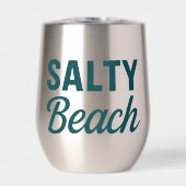 Salty Beach Teal Coastal Life Ocean Graphic Print (正面)
