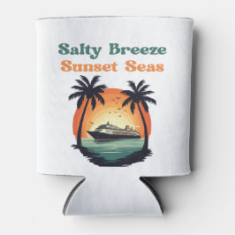 Salty Breeze Sunset Seas Retro Cruise Vibes 缶クーラー