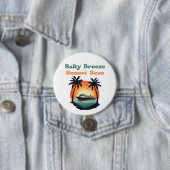 Salty Breeze Sunset Seas Retro Cruise Vibes 缶バッジ (インサイチュ)