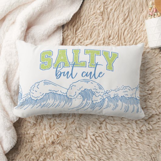 Salty But Cute Coastal ランバークッション (ブランケット)