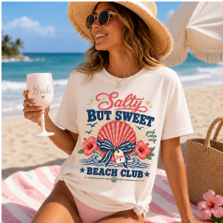 Salty But Sweet Beach Club Coastal Bachelorette トライブレンドTシャツ