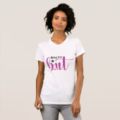 Salty But Sweet Cute Sass Girl Power Typography Tシャツ (正面フル)