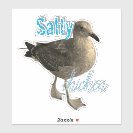 Salty Chicken Custom-Cut Vinyl Sticker シール (シート)