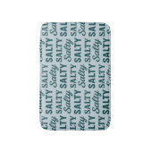 Salty Coastal Life -Blue Graphic Print Beach Decor バスマット (正面縦)