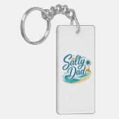 Salty Dad Vintage Beach Ocean Wave キーホルダー (正面左)