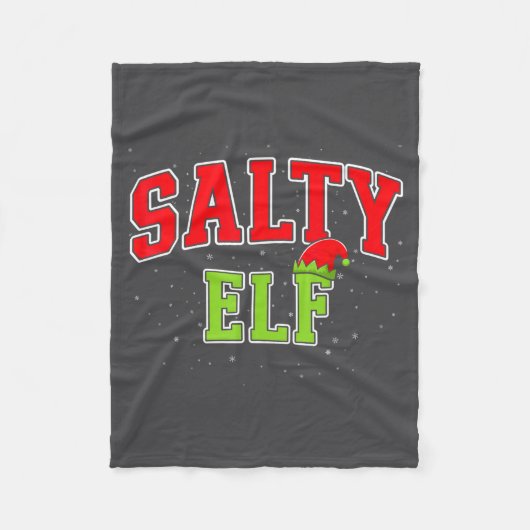 Salty Elf Christmas Family Matching Group Xmas フリースブランケット (正面)