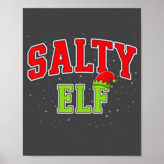 Salty Elf Christmas Family Matching Group Xmas  ポスター (正面)
