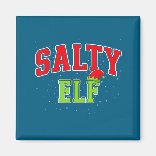 Salty Elf Christmas Family Matching Group Xmas  マグネット (正面)