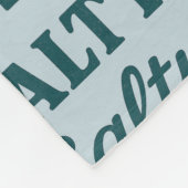 Salty Life Coastal Lover - Teal Blue Graphic Print フリースブランケット (角)