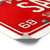 Salty Life | Coastal Retro Florida License Plate ポスター (角)