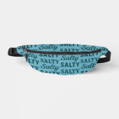 Salty Life Coastal Teal Blue Graphic Beach Travel ファニーパック (正面)