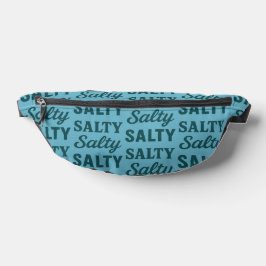 Salty Life Coastal Teal Blue Graphic Beach Travel ファニーパック