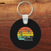Salty Lil Beach Retro Vacation Funny Summer Quote  キーホルダー (正面)