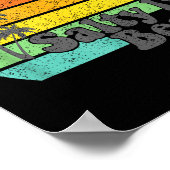 Salty Lil Beach Retro Vacation Funny Summer Quote  ポスター (角)