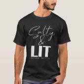Salty Lit Matthew 5 13 14クリスチャン引用文Scriptu Tシャツ (正面)