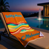 Salty Mom Coastal Summer Vibes ビーチタオル