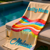 Salty Mom Coastal Summer Vibes ビーチタオル