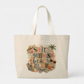 Salty moms beach moms summer vibes aesthetic ラージトートバッグ (裏面)