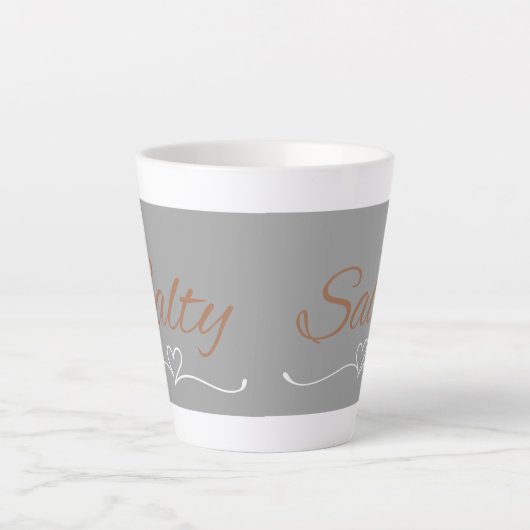 Salty Mug – Funny Sass Quote Gift カフェラテマグ (正面)