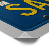 Salty - Retro 1969 California License Plate Art ポスター (角)