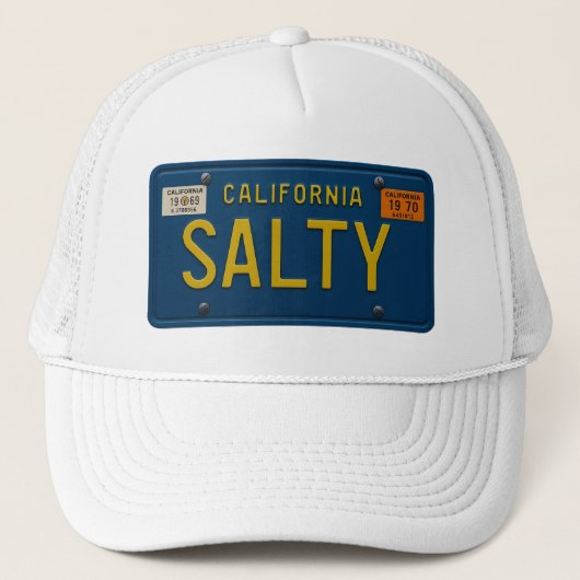 Salty Retro 1969 California License Plate Graphic キャップ (正面)