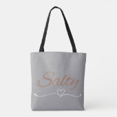 Salty Script with Heart Flourish, Birthday Gift  トートバッグ (裏面)