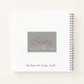 Salty Script with Heart Flourish, Birthday Gift  ノートブック (裏面)