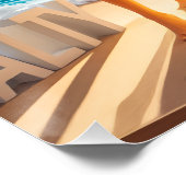 Salty Sisterhood Trio Girls Beach Walk Surfer ポスター (コーナー)