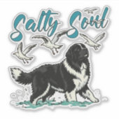 Salty Soul – ニューファンドランドの沿岸デザイン シール (正面)