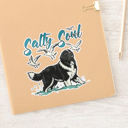 Salty Soul – ニューファンドランドの沿岸デザイン シール (ノートブック)