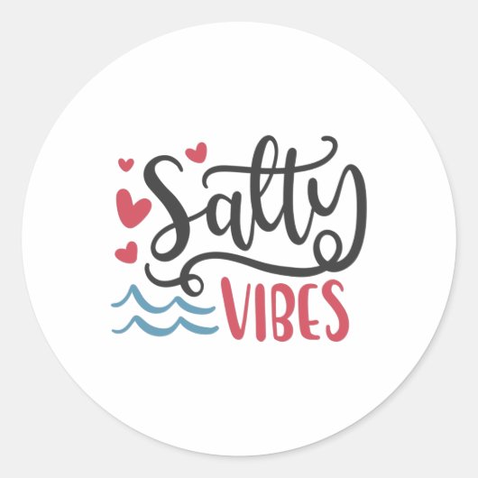 Salty vibes ラウンドシール (正面)