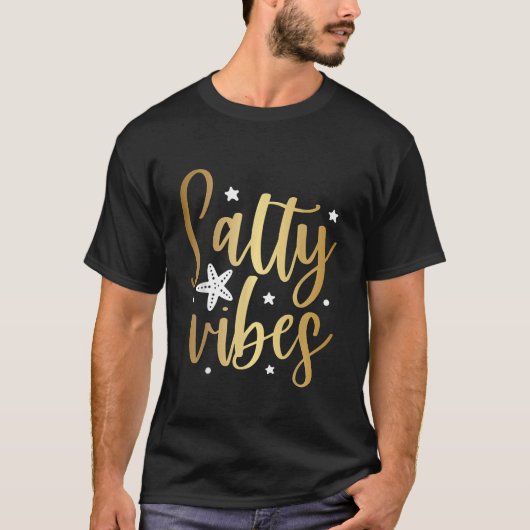 Salty Vibes Summer Vacation Beach Tシャツ (正面)