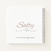 Salty with Heart Flourish, Gift for Her Birthday ノートブック (裏面)