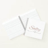 Salty with Heart Flourish, Gift for Her Birthday ノートブック (内部)