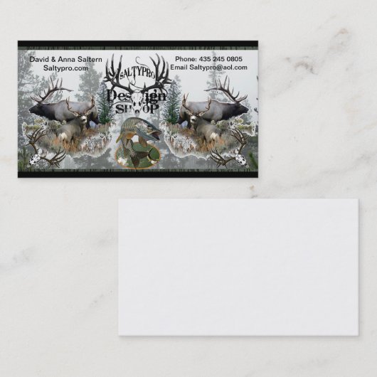 Saltyproのデザインの店 名刺 (正面/裏面)