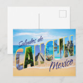 Saludos de Cancun、Cancunポストカードからの挨拶 ポストカード (正面/裏面)