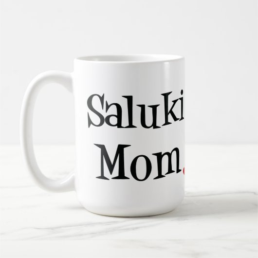 Salukiのお母さんのマグ コーヒーマグカップ (左)