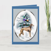 Salukiのクリスマスのギフト シーズンカード (正面)
