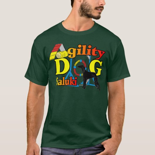 Salukiアジリティ・ギフト Tシャツ (正面)