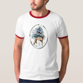 Salukiクリスマスプレゼント Tシャツ