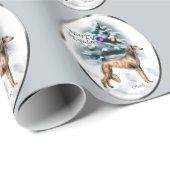 Salukiクリスマス ラッピングペーパー (ロールコーナー)