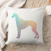 Saluki幾何学模様シルエット クッション (ブランケット)