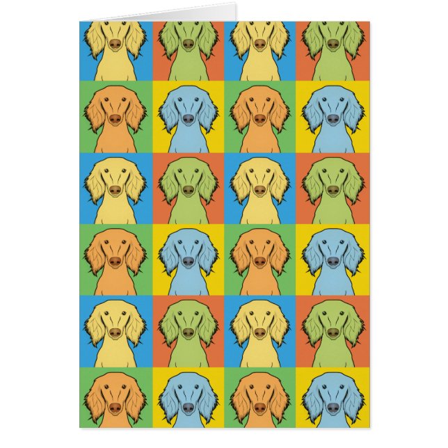 Saluki犬の漫画の破裂音芸術、ペルシャのグレイハウンド (正面)