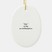 Saluki犬の芸術のオーナメント セラミックオーナメント (裏面)