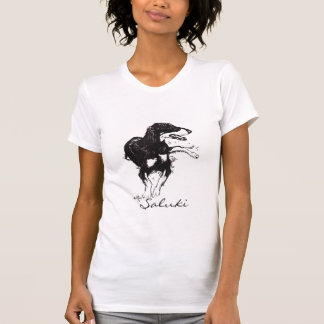 Saluki犬の芸術のワイシャツ Tシャツ