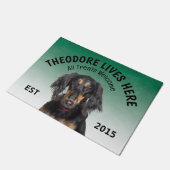 Saluki犬パーソナライズされた好きオオカマ ドアマット (アングル)